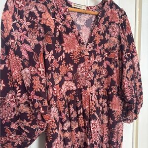 Marine Layer Lola Midi Dress - Warm Floral